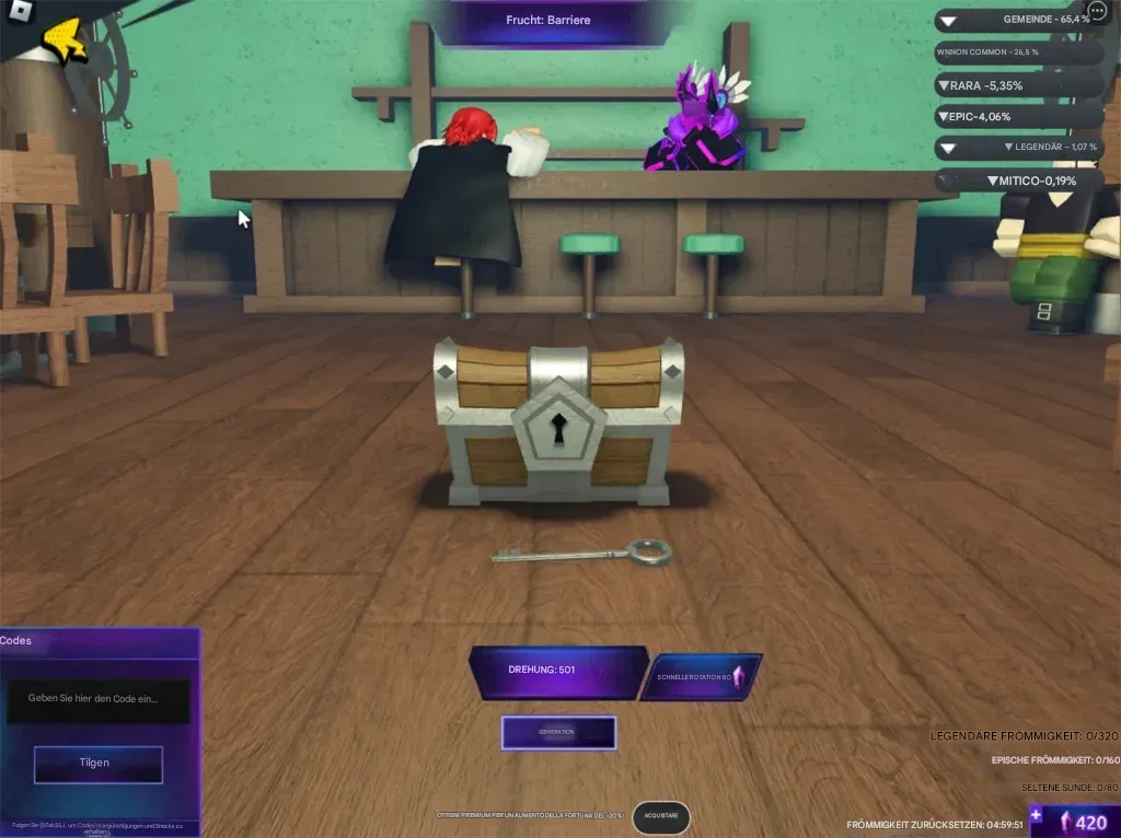 Alle Fruit Battlegrounds Codes in Roblox (August 2025) 2 So lösen Sie Codes in Fruit Battlegrounds ein