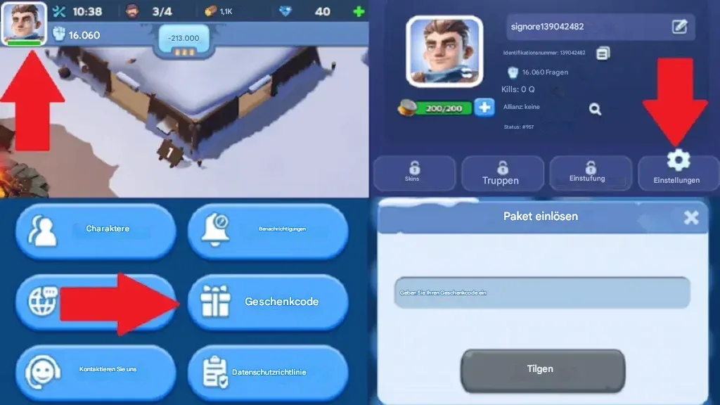 Whiteout Überlebenscodes (August 2025) 2 So losen Sie Codes in Whiteout Survival ein