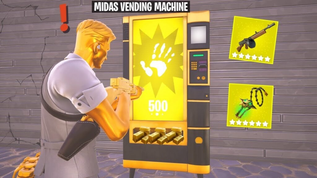 posizioni dei distributori automatici Midas in Fortnite