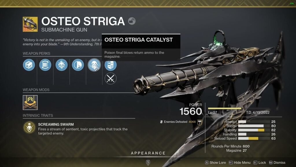 Osteo Striga God Roll