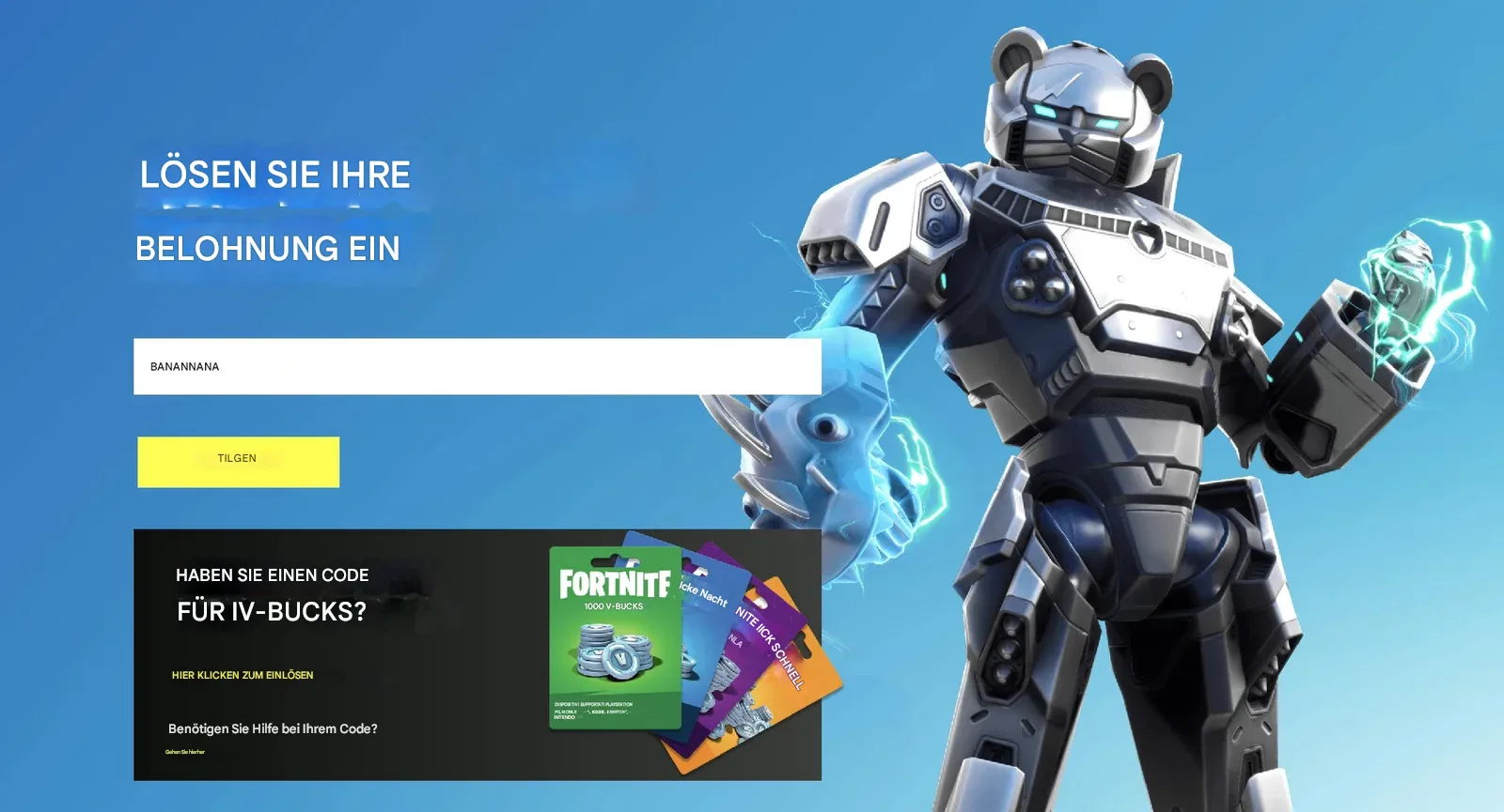 Kostenlose V-Bucks Codes in Fortnite 2 So lösen Sie Codes in Fortnite ein