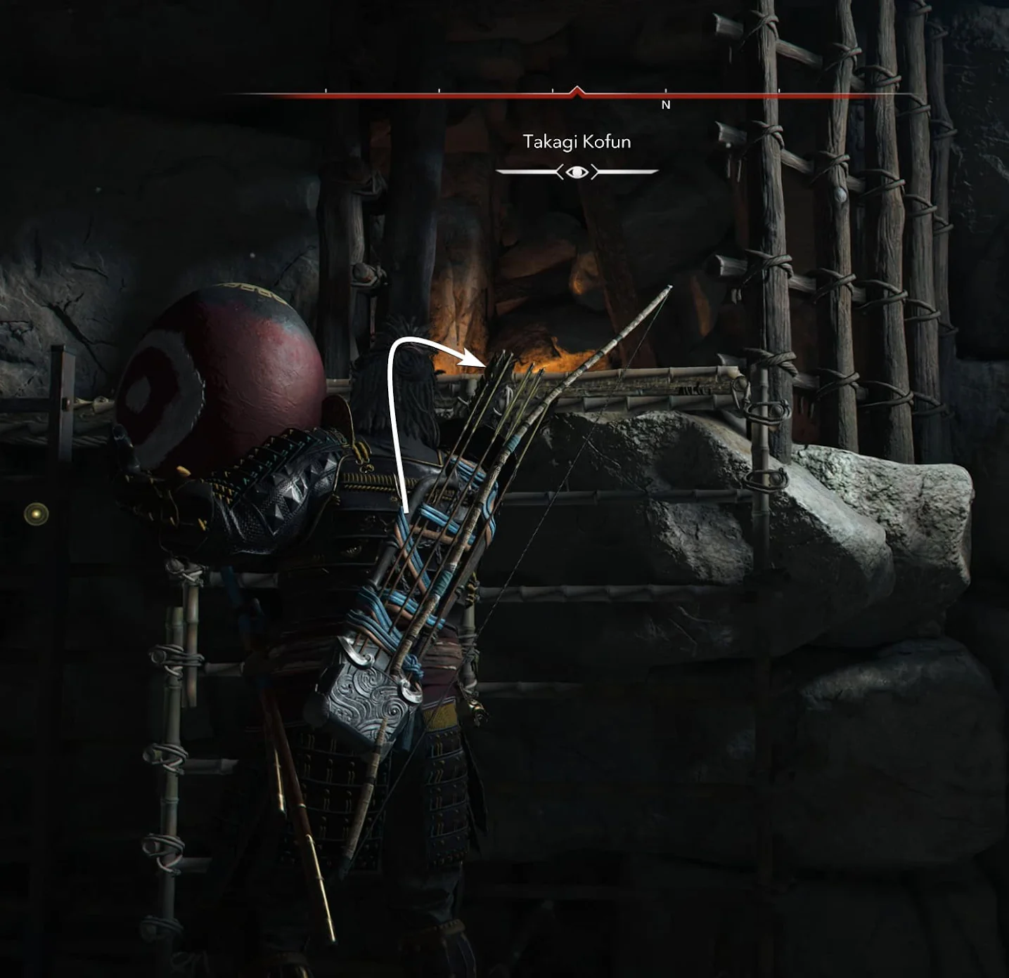 Assassin’s Creed Shadows: Guida al Takagi Kofun 9 In alternativa, puoi posizionare il barile sopra la prima cassa e spostarla, ma fai attenzione perché il barile potrebbe rotolare giù facilmente.