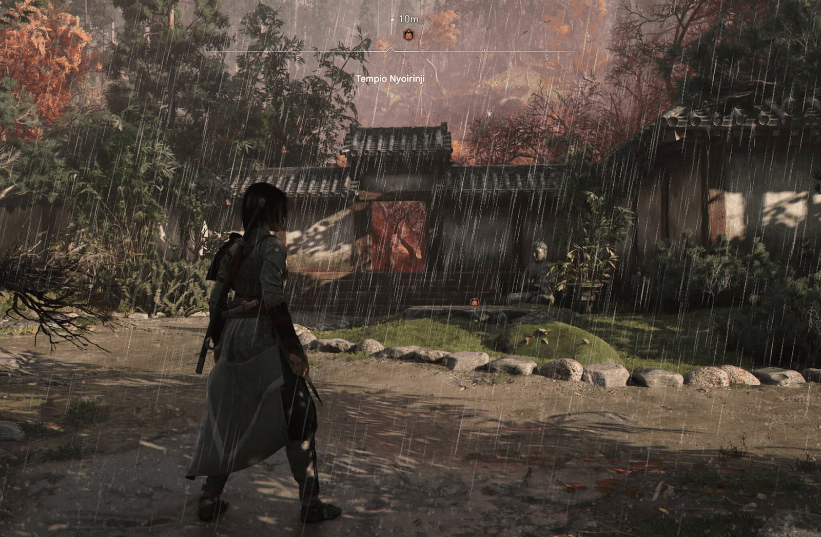 Posizioni Kuji-Kiri in Assassin’s Creed Shadows 39 Nel giardino superiore a nord-est del complesso del Tempio Nyoirinji, vicino alla Nyoirinji Falls Viewpoint