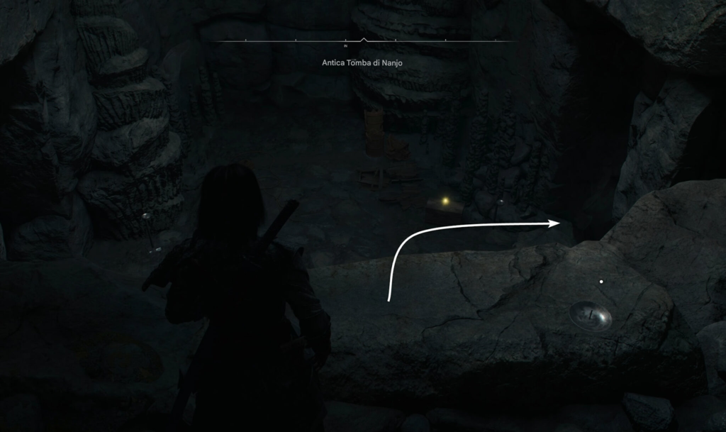 Come Trovare il Forziere della Tomba Antica di Nanjo in Assassin’s Creed Shadows 5 Nella stanza successiva, cerca un piccolo forziere sulla destra