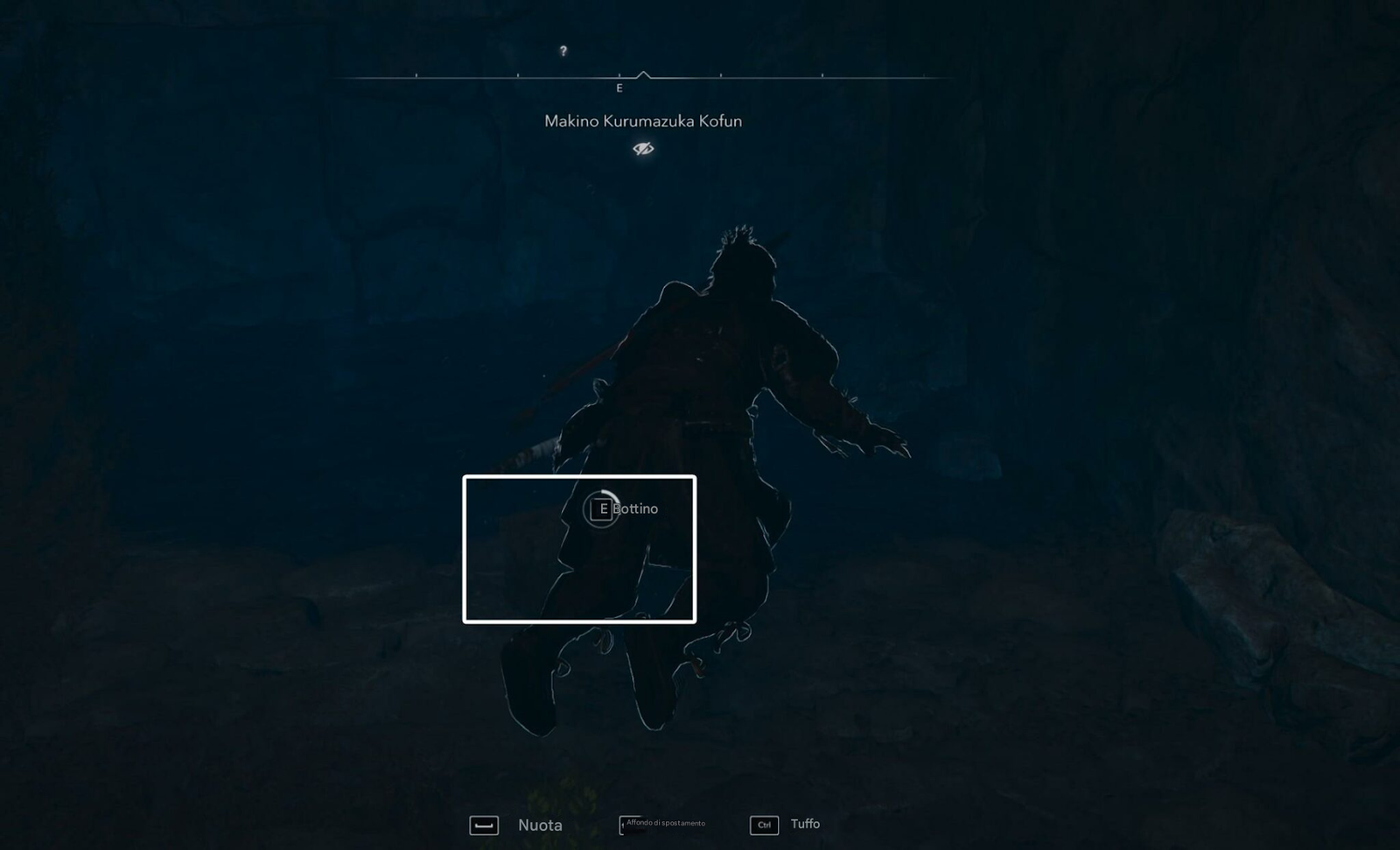 Assassin’s Creed Shadows: Guida al Makino Kurumazuka Kofun 10 Nuota attraverso l'area allagata per trovare un forziere sott'acqua