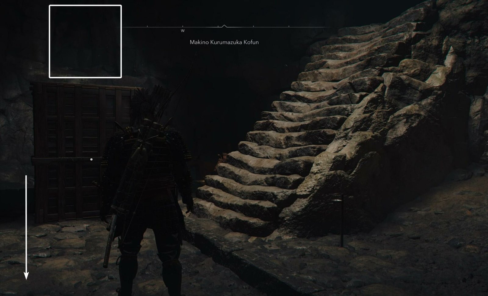 Assassin’s Creed Shadows: Guida al Makino Kurumazuka Kofun 17 Scale sulla destra