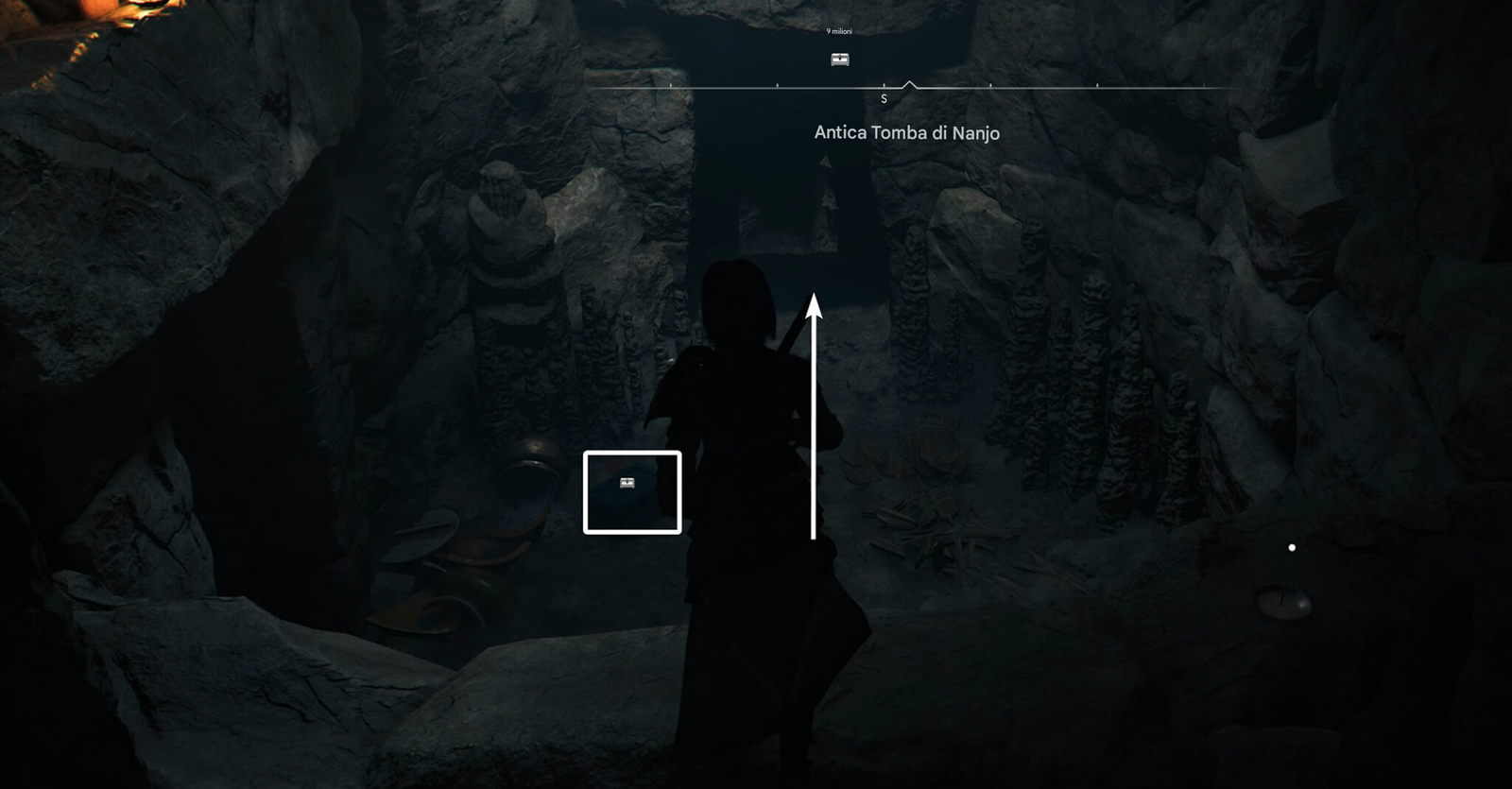 Come Trovare il Forziere della Tomba Antica di Nanjo in Assassin’s Creed Shadows 6 Scendi al piano inferiore