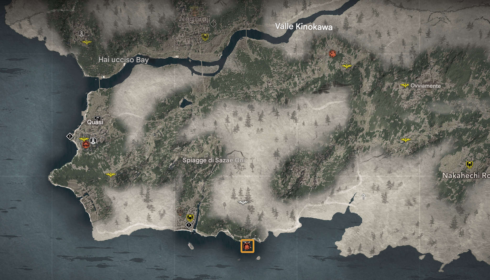 Posizioni Kuji-Kiri in Assassin’s Creed Shadows 46 Spiagge di Kii