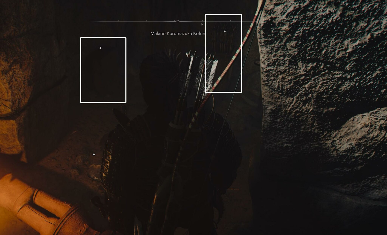 Assassin’s Creed Shadows: Guida al Makino Kurumazuka Kofun 13 Striscia sotto la cavità vicina per continuare.