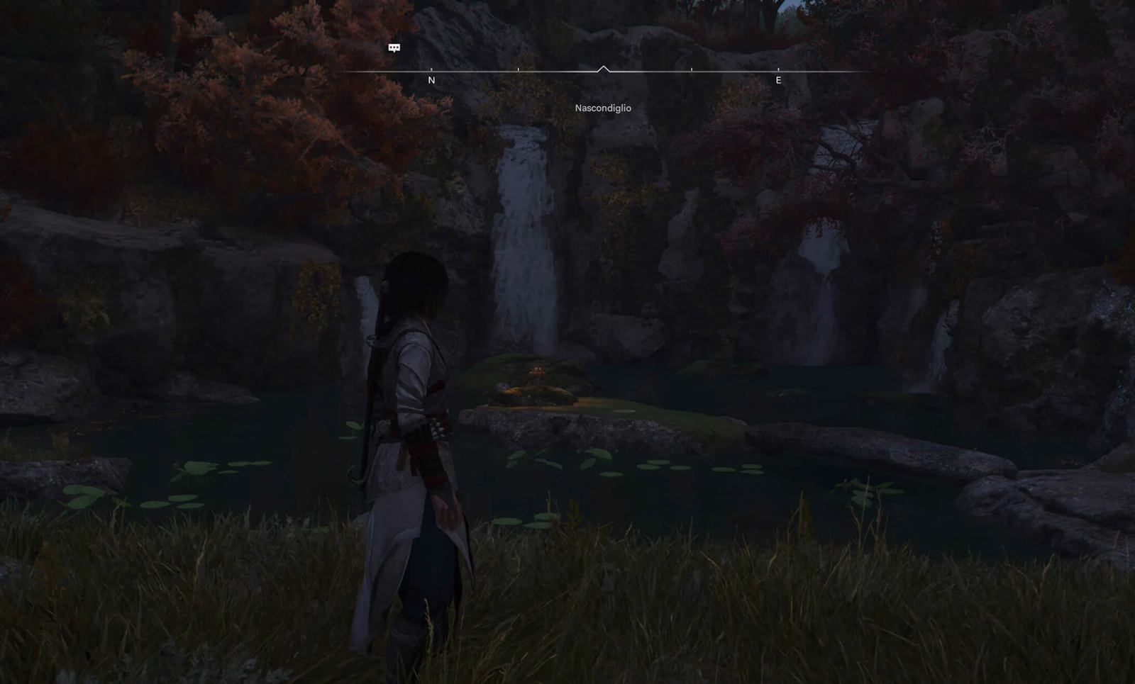 Posizioni Kuji-Kiri in Assassin’s Creed Shadows 4 Sul retro del nascondiglio, vicino alle cascate, a Lost Hills.
