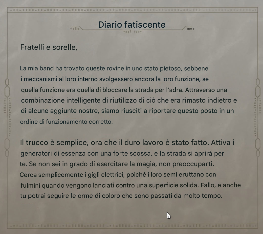 leggi il Diario Fatiscente