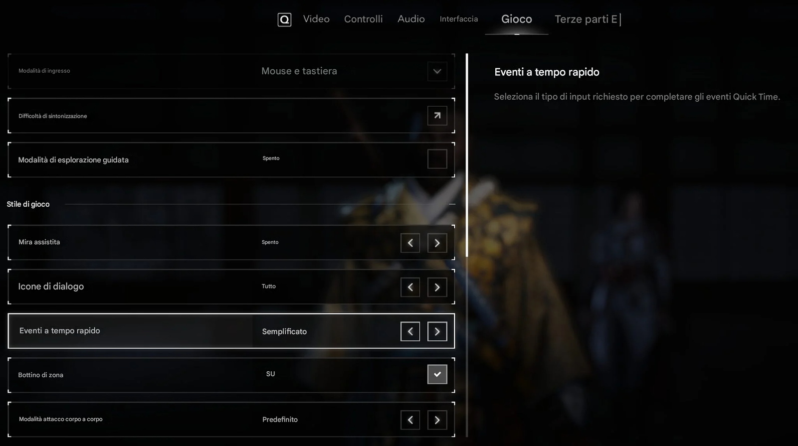 Posizioni Kuji-Kiri in Assassin’s Creed Shadows 3 puoi passare tra la modalità predefinita e quella semplificata per gli eventi Quick Time