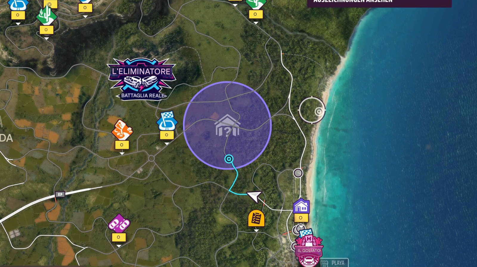 Forza Horizon 5 - Tutte le 14 posizioni dei fienili 14 Mappa della Ferrari 250 GTO (1962)