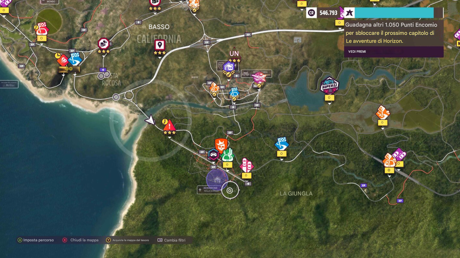 Forza Horizon 5 - Tutte le 14 posizioni dei fienili 32 Mappa della Jaguar Sport XJR-15 (1991)