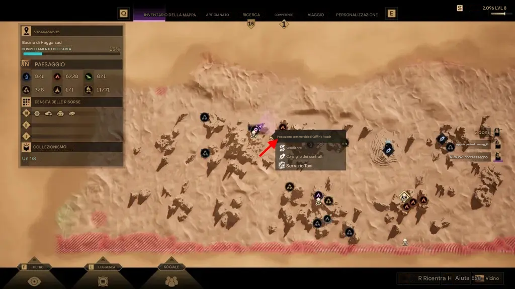 Come Raggiungere Arrakeen in Dune Awakening 1 Apri la mappa e individua il Griffin’s Reach Tradepost.