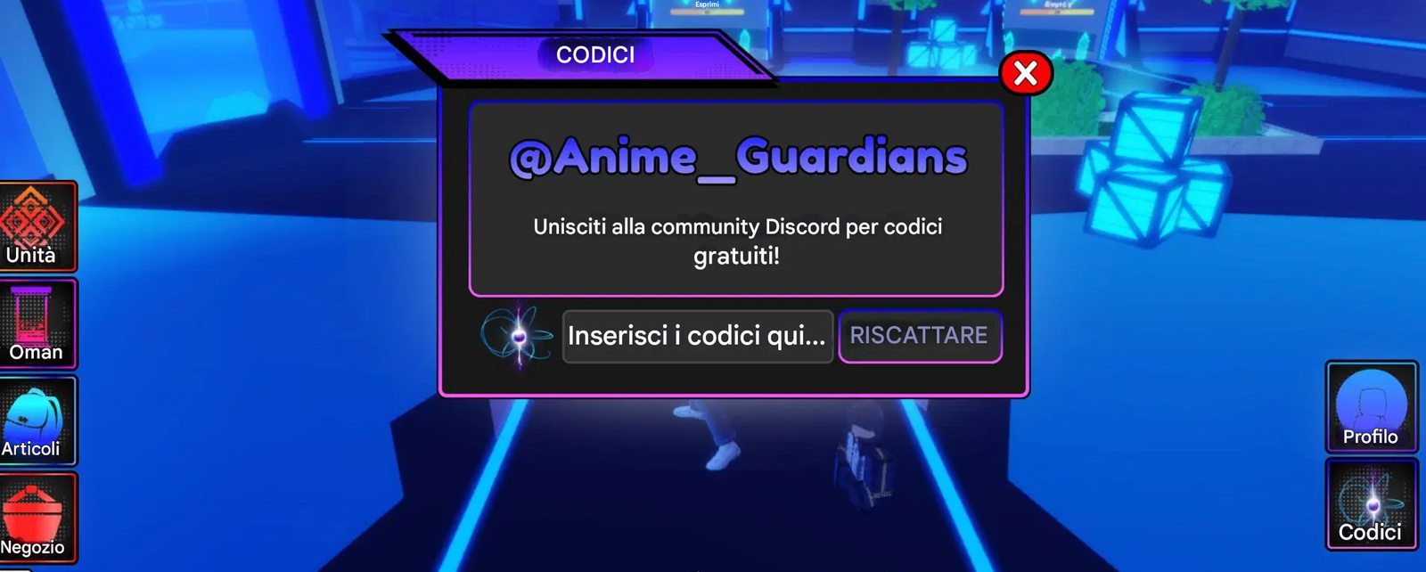 Codici Anime Guardians (Giugno 2025) 2 Come Riscattare i Codici in Anime Guardians