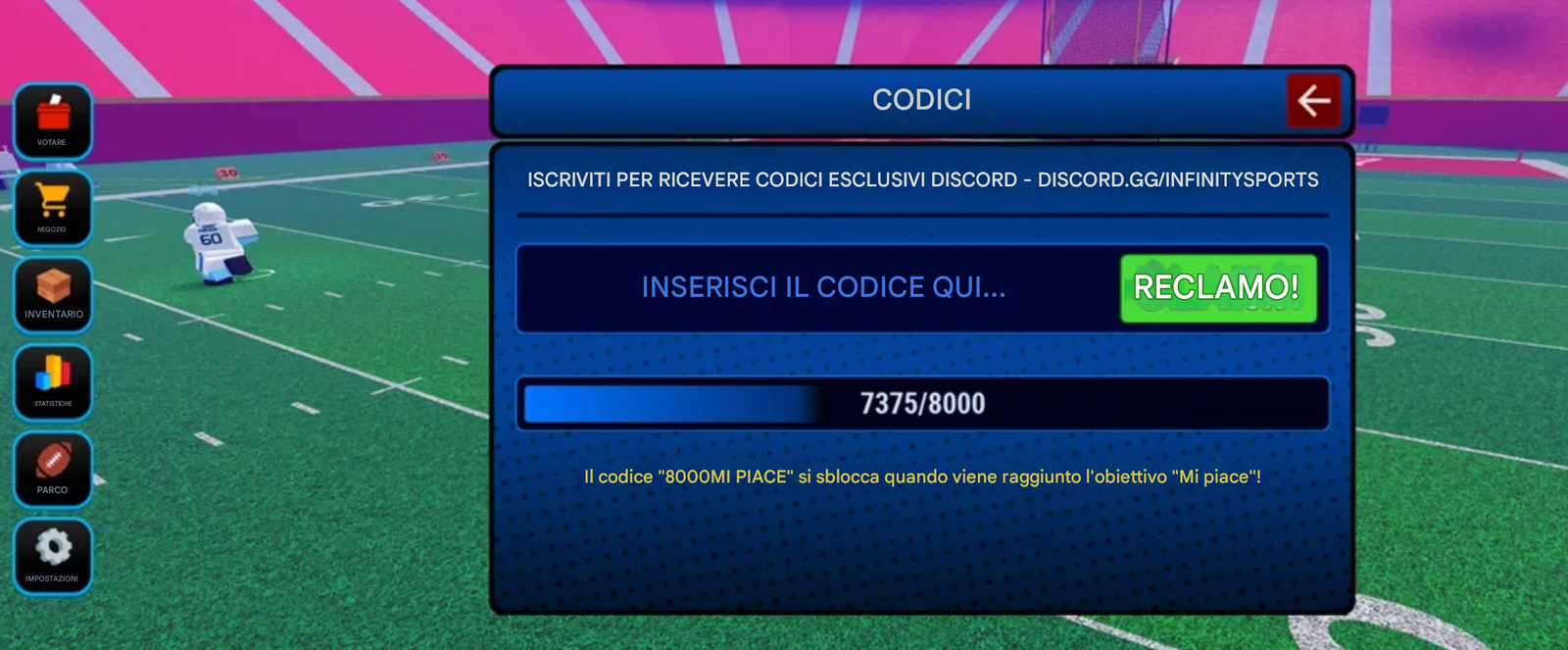 Come riscattare i codici di Football Legends
