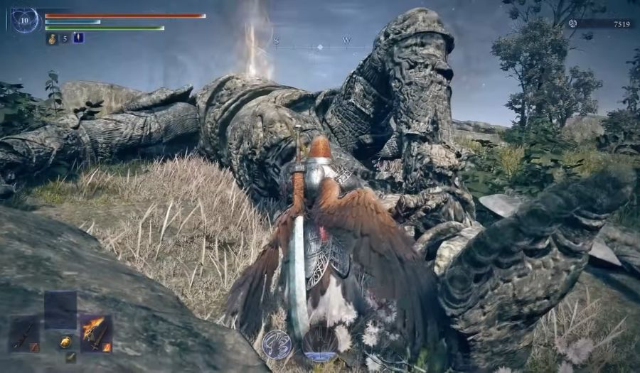 Guida al Ricordo del Guardiano – Elden Ring Nightreign 4 Il Golem si trova addormentato vicino a una scogliera