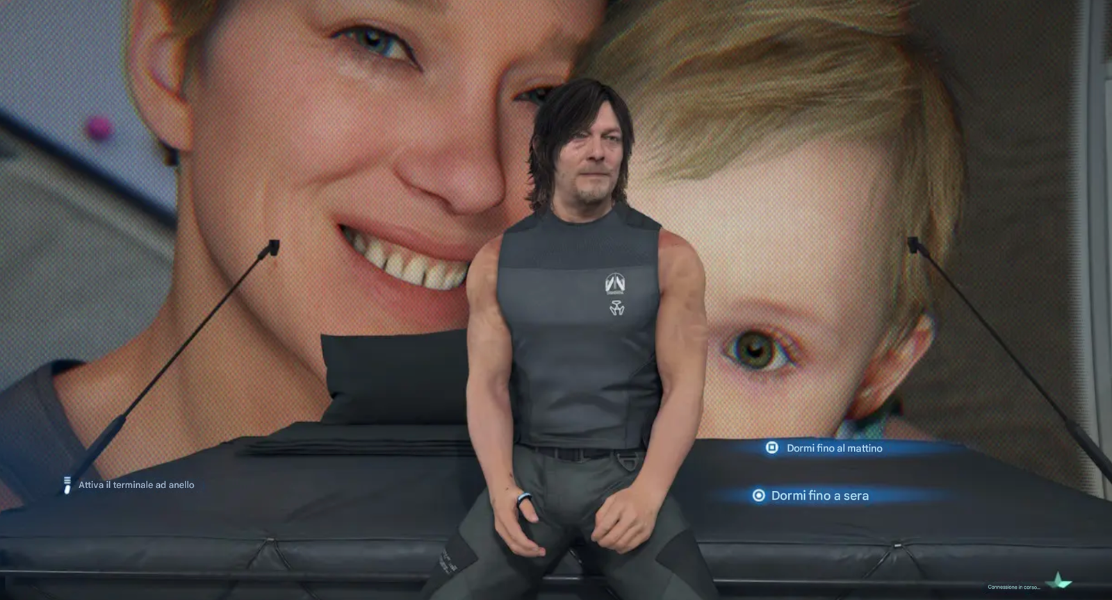 Death Stranding 2: Cambiare il ciclo giorno e notte 3 sopra il letto troverai un’opzione che ti permette di dormire di nuovo