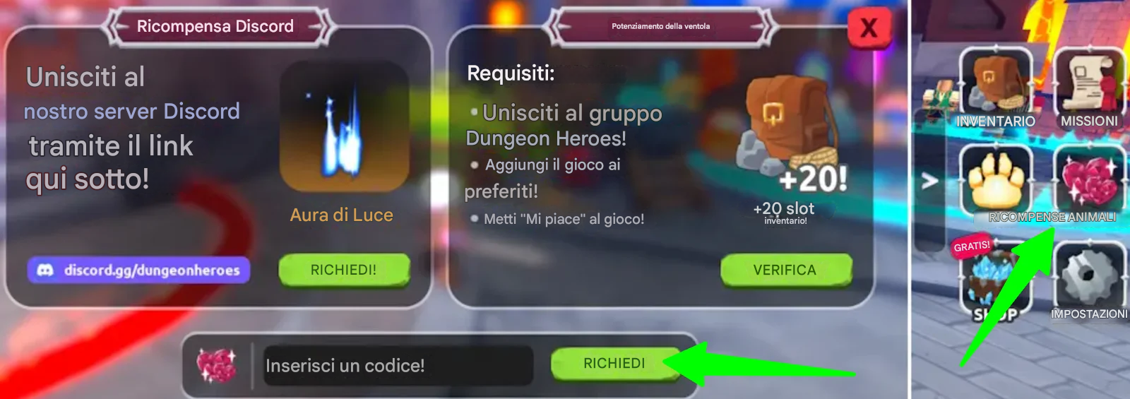Codici di Dungeon Heroes (Luglio 2025) 1 Come Riscattare i Codici in Dungeon Heroes