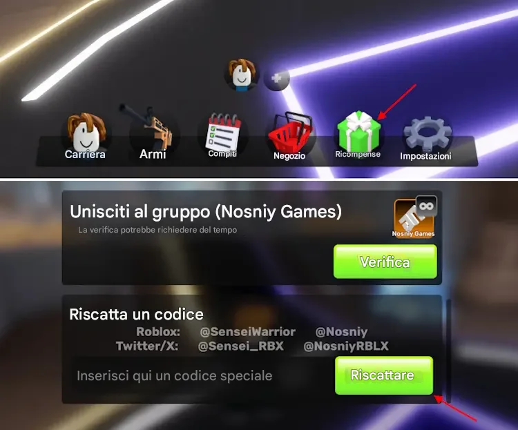 Codici Roblox RIVALS