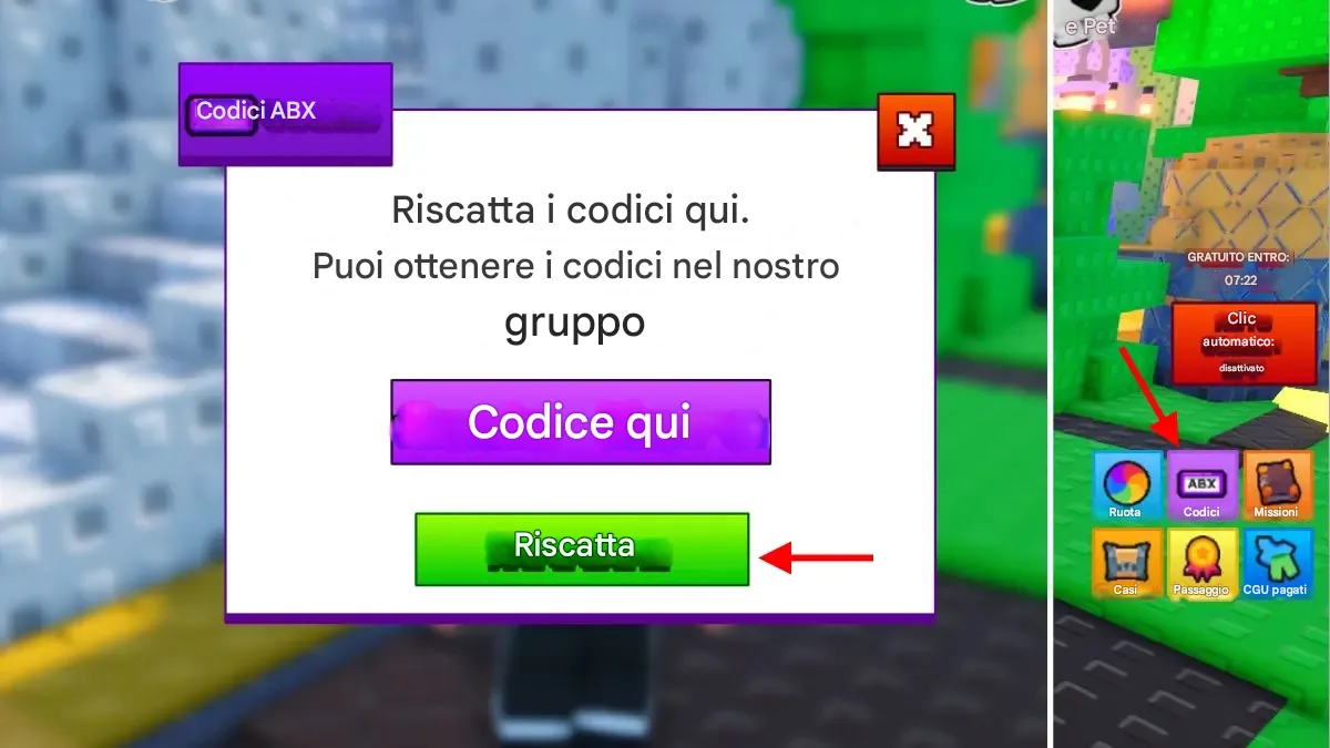 Come riscattare i codici di Click For Free UGC Items