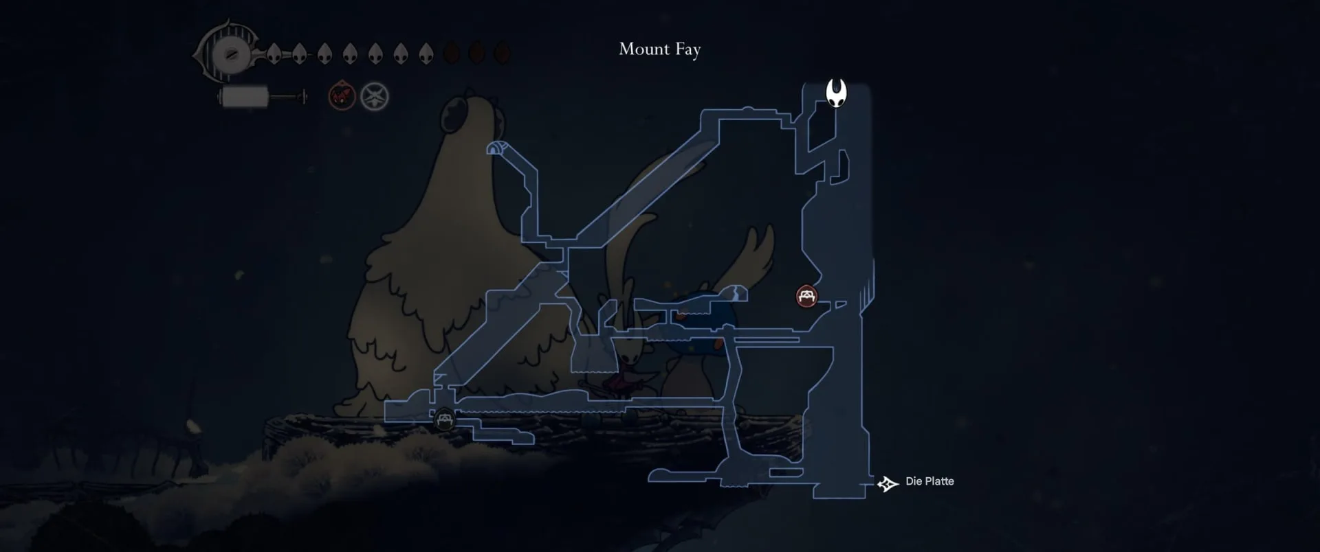 Grausames Herz aus Frost, der hoch oben schwebt
