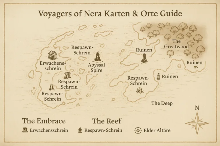 Voyagers of Nera Karten & Orte Guide