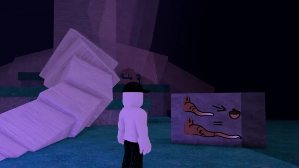 Raccogli una ghianda dal tuo inventario e portala al bordo di una radice dell’albero dove vedi una luce brillante.