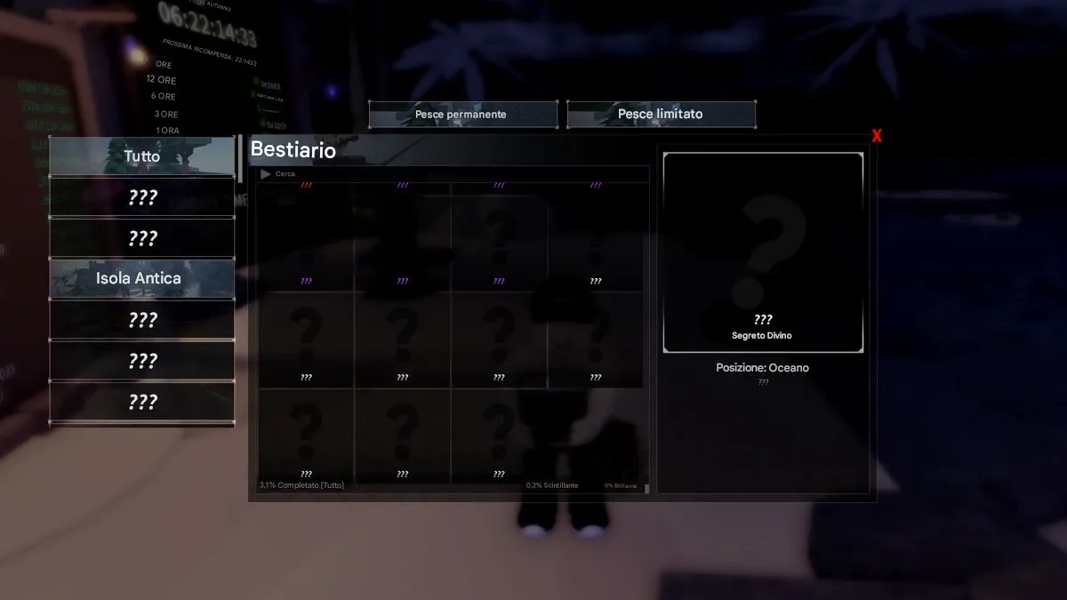 Tutti i Pesci di Rarità Divine Secret in Fisch